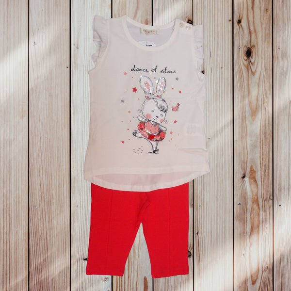 Compleu vara fetite, tricou si pantalon DANCE OF STARS