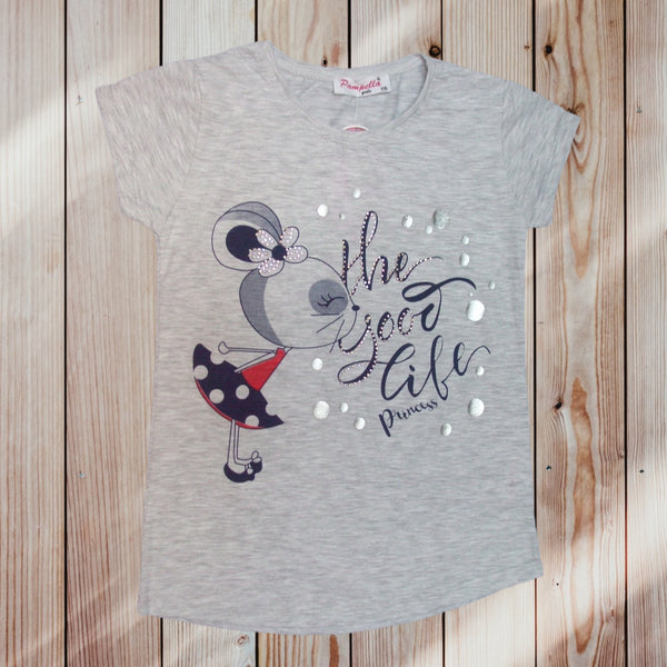 Tricou pentru fetite The good life princess