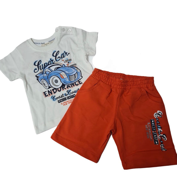 Set tricou și pantaloni scurți super car