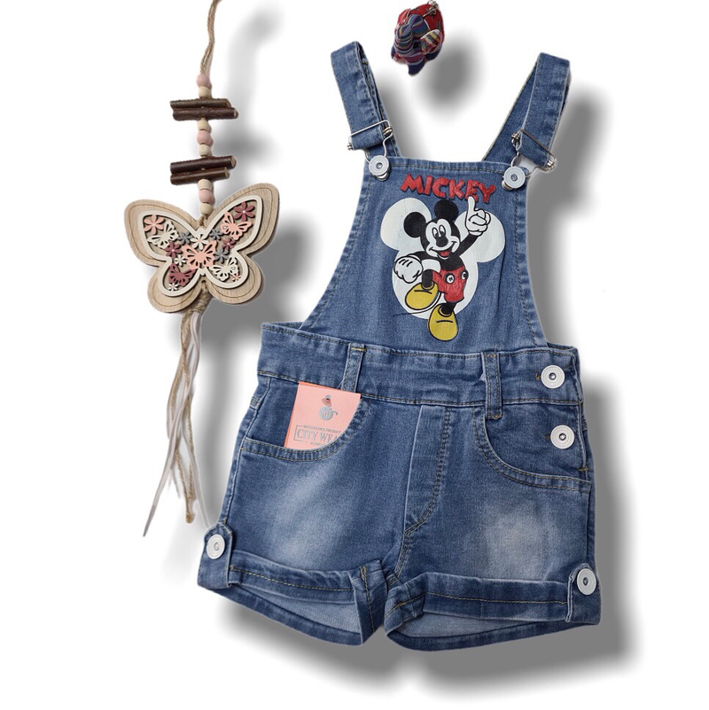 Salopeta denim Mickey